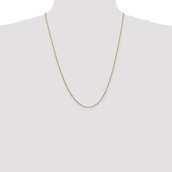 1.5mm 10K Yellow Gold Solid Cable Chain Necklace, 24 Inch - Picture 2 of 7